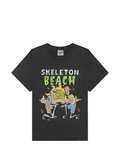GALLERY DEPT. Skeleton Beach glitter-logo T-shirt