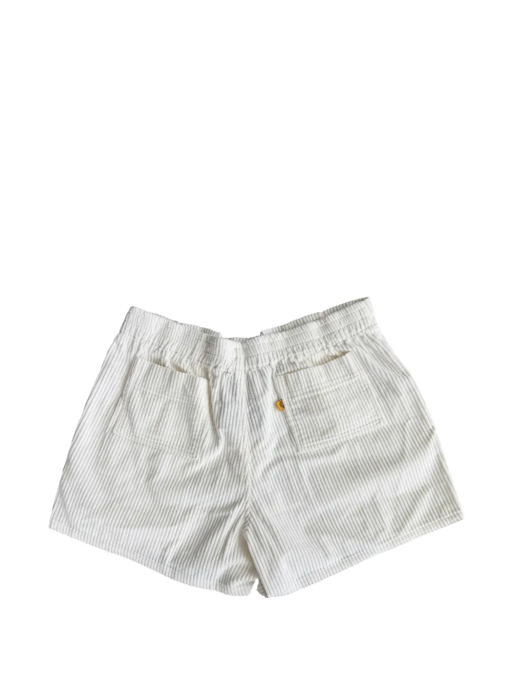 GALLERY DEPT. Ribfluwelen shorts met geborduurd logo Wit