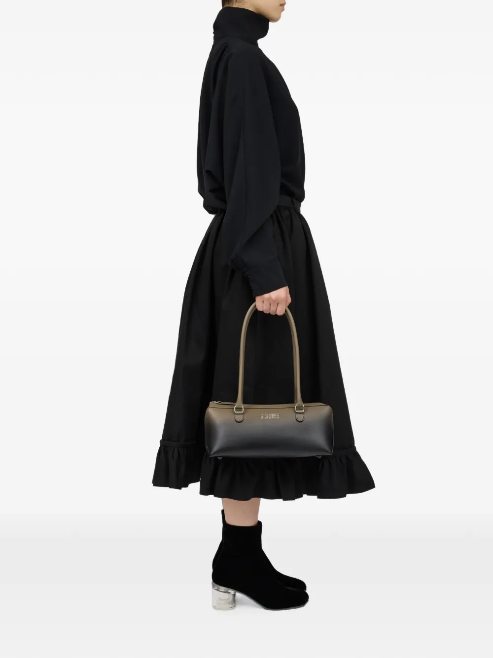 MM6 Maison Margiela Bauletto J leren schoudertas Zwart