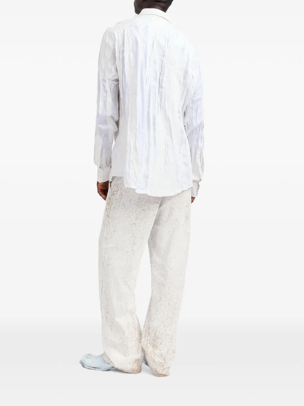 Maison Margiela Bianchetto overhemd met gekreukt effect Wit