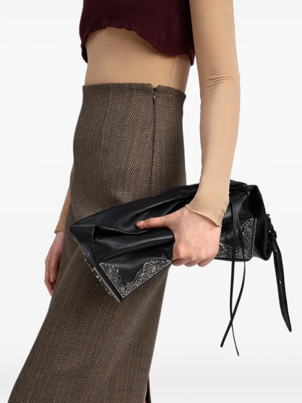 Maison Margiela Medium Box Bag East West tas Zwart