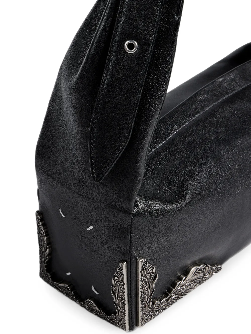 Maison Margiela Medium Box Bag East West tas Zwart