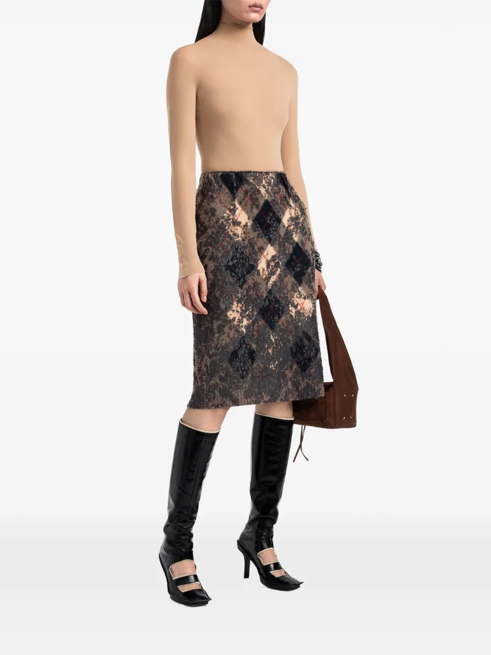 Maison Margiela Second Skin body met lange mouwen Beige