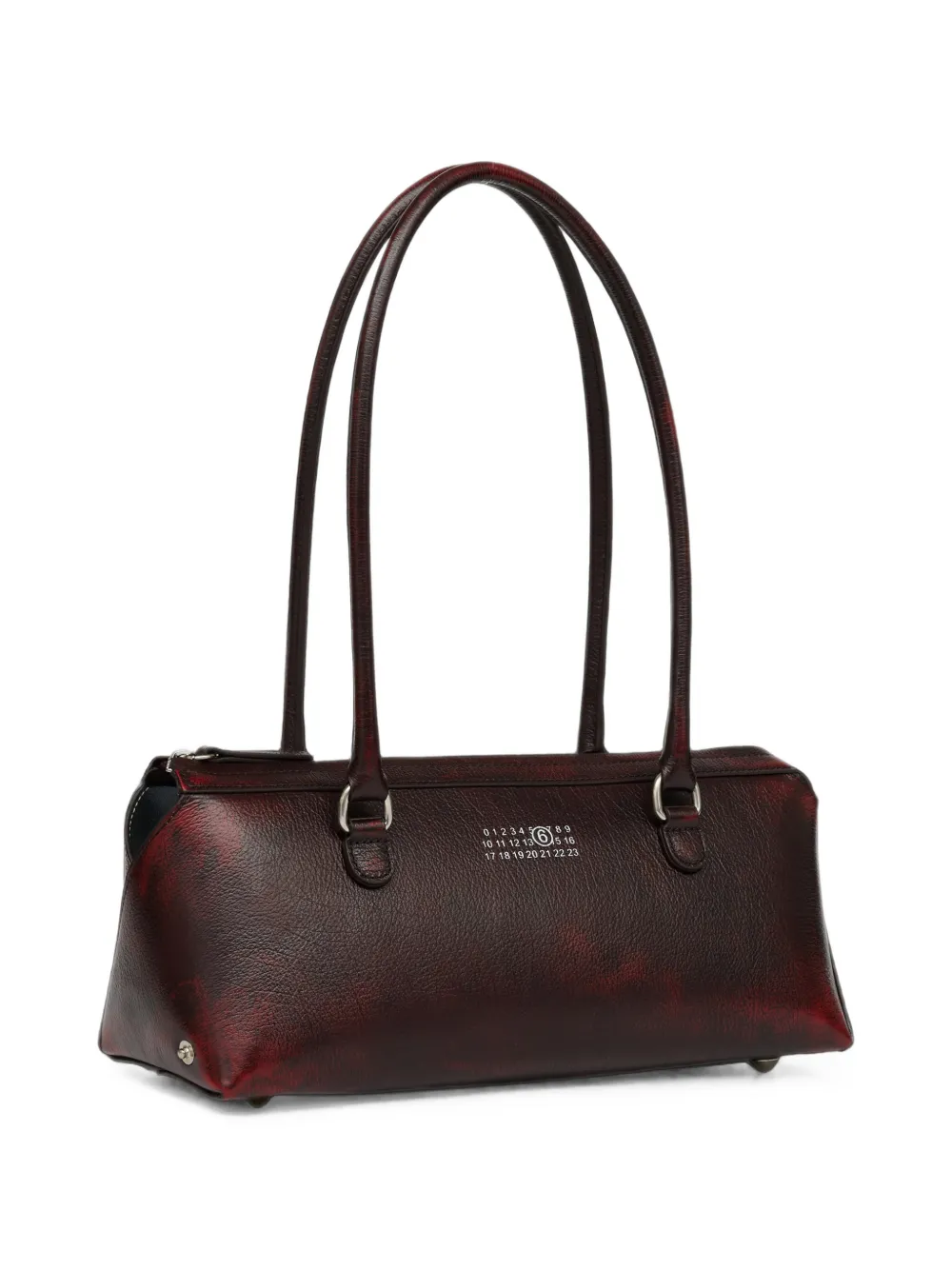 MM6 Maison Margiela Bauletto leren schoudertas Rood