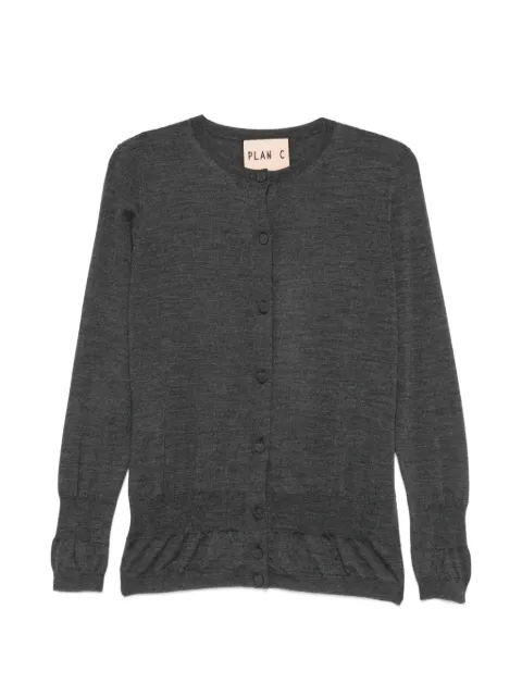 Plan C ruffled-trim cardigan