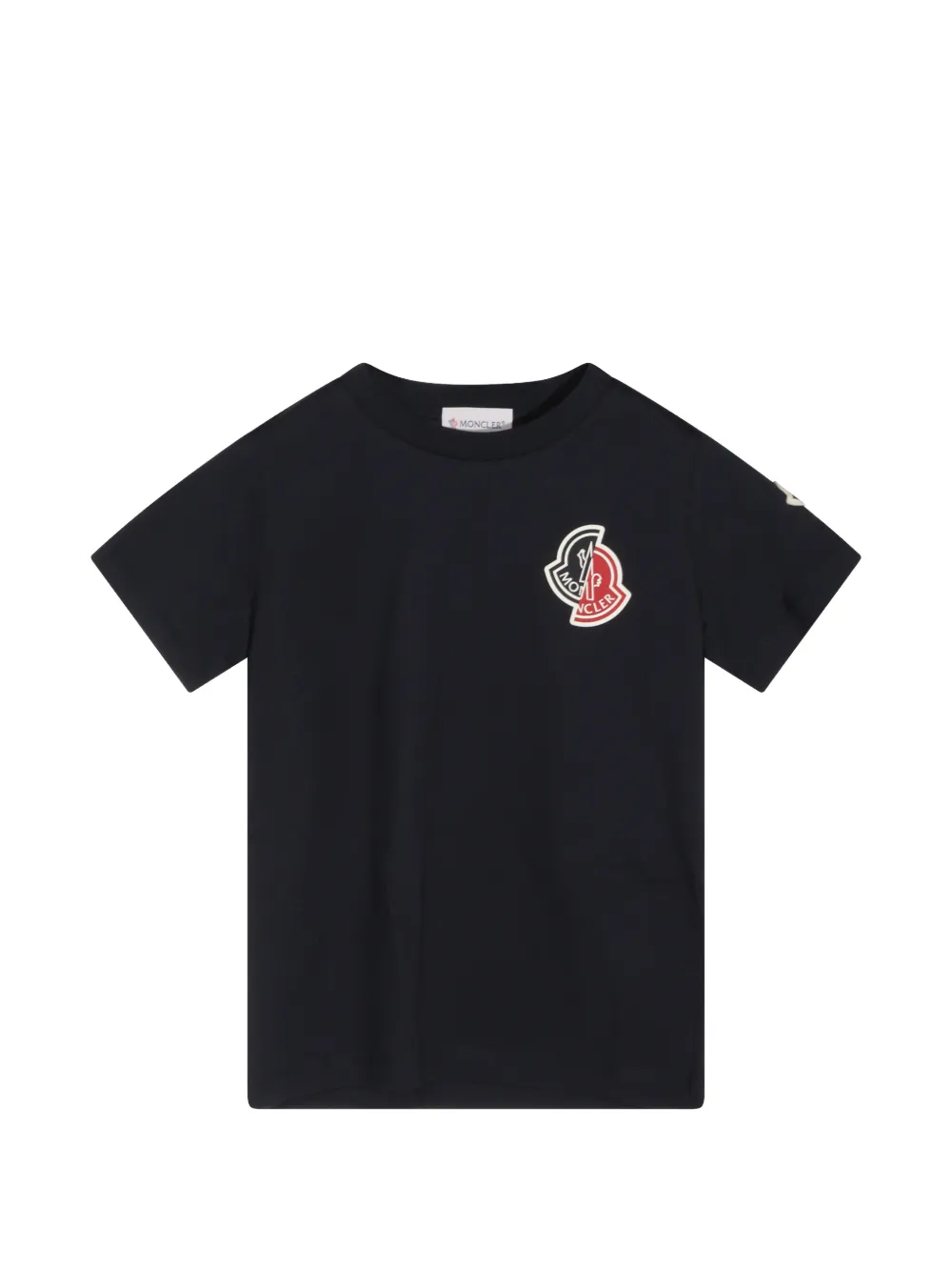 Moncler Enfant T-shirt met logopatch Zwart