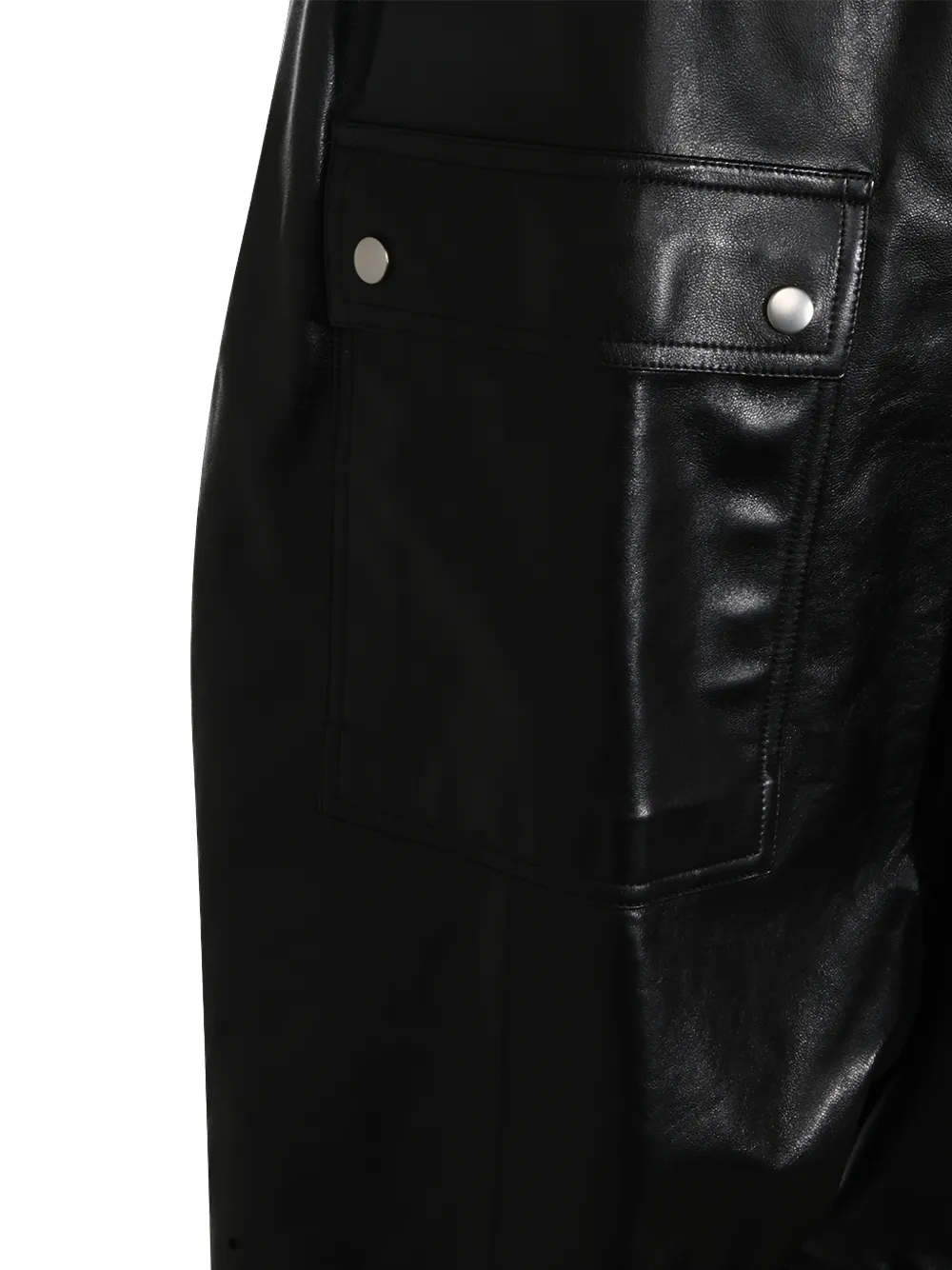 Rick Owens Bela leren broek met trekkoord Zwart
