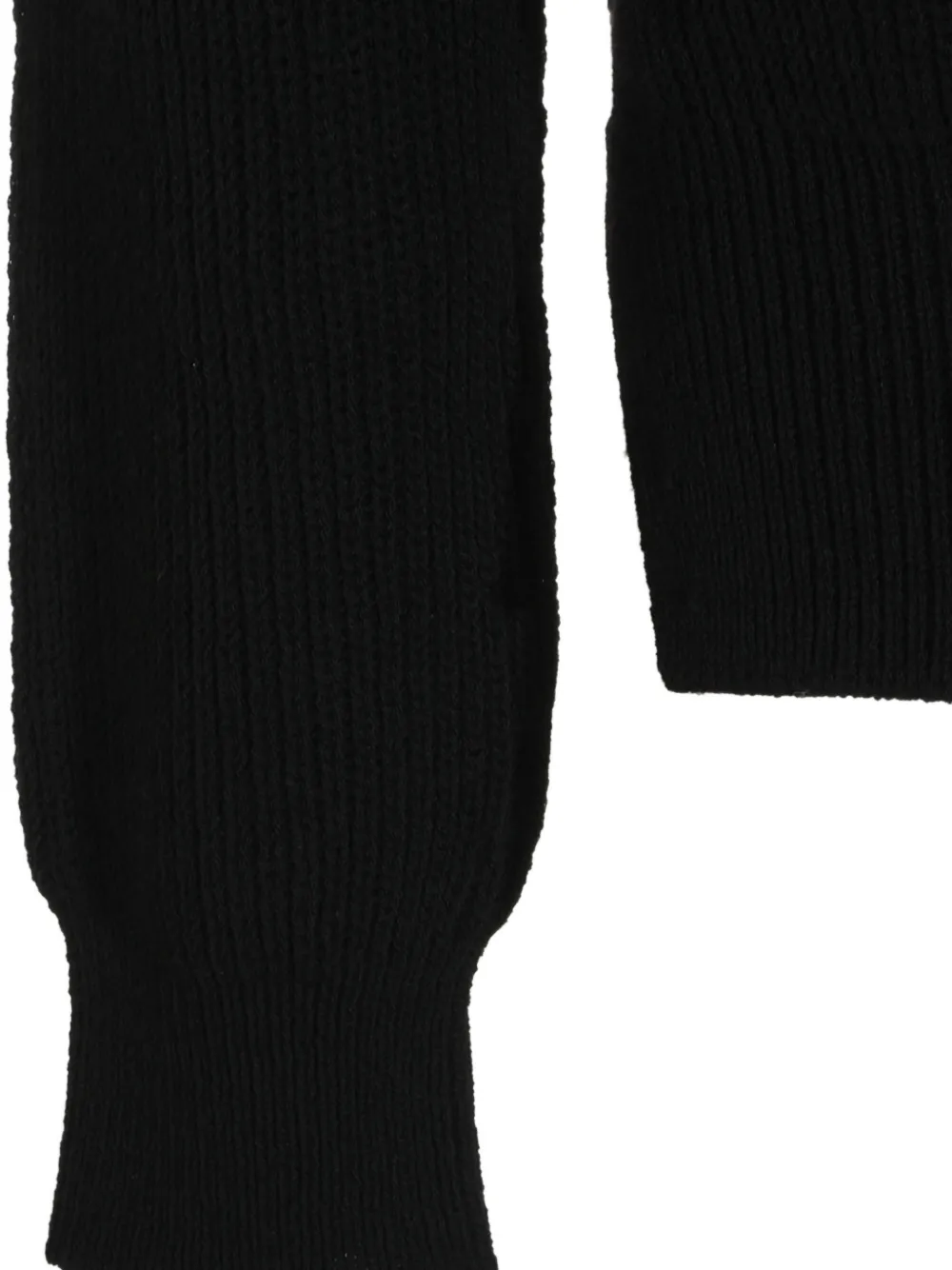 Rick Owens ribbed-knit roll-neck sweater Zwart
