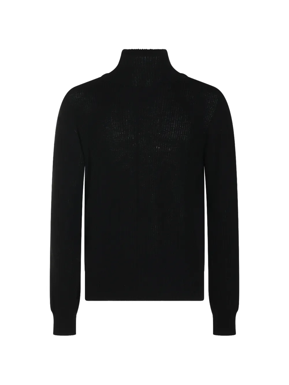Rick Owens Ribbed-knit Roll-neck Sweater In Black