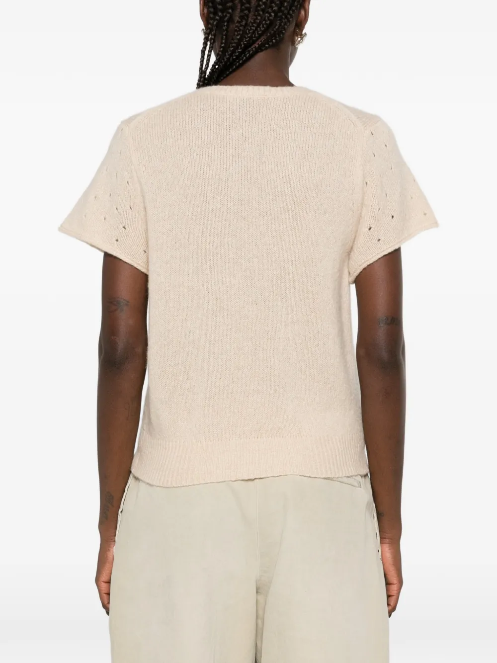 Dorothee Schumacher pointelle-knit cashmere sweater Beige