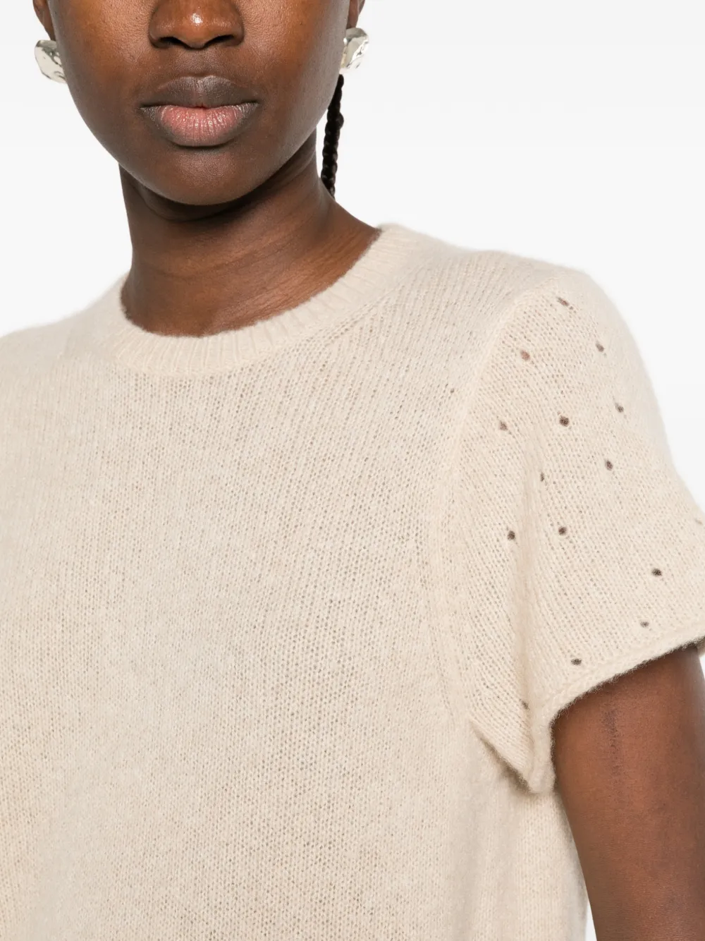 Dorothee Schumacher pointelle-knit cashmere sweater Beige