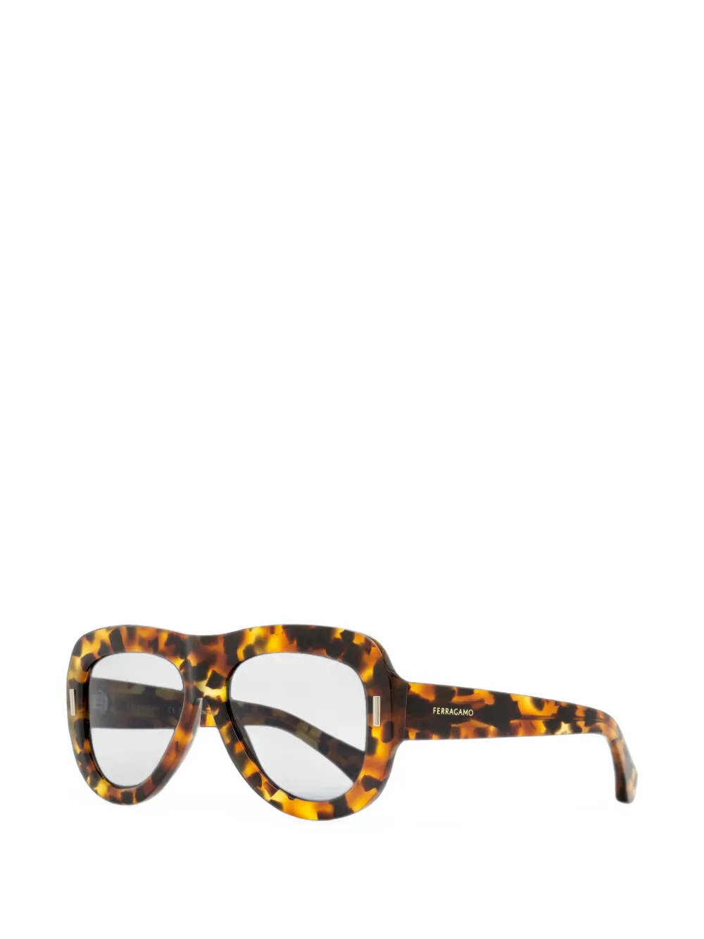 Ferragamo Eyewear Oversized zonnebril Bruin