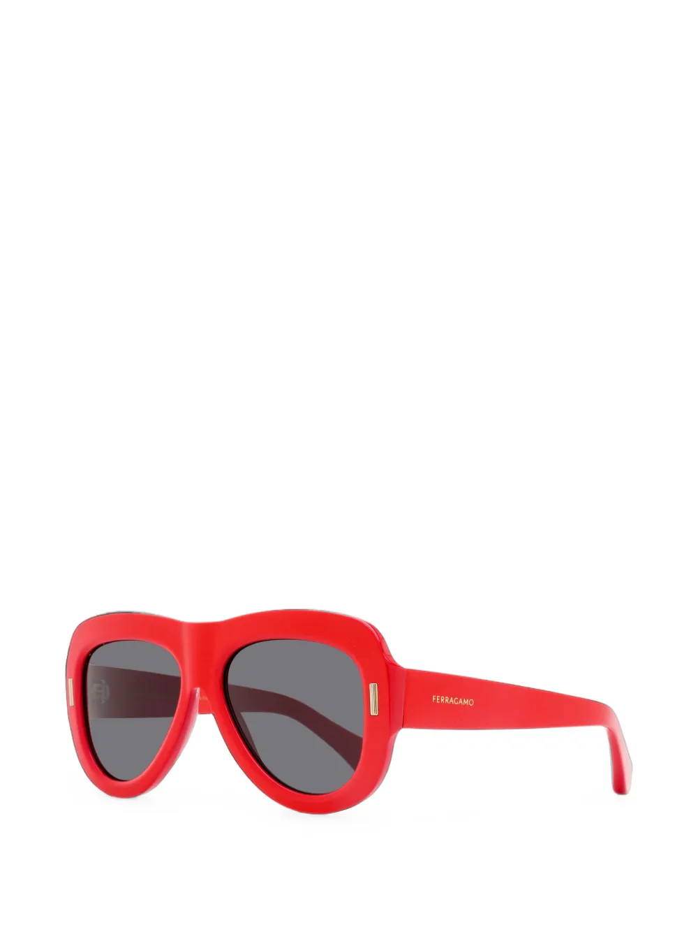 Ferragamo Eyewear Oversized zonnebril Rood
