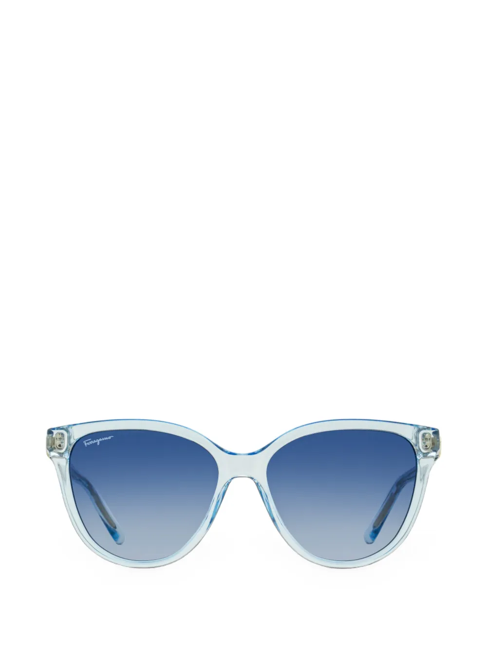 Ferragamo Eyewear Gancini zonnebril met vlindermontuur Blauw