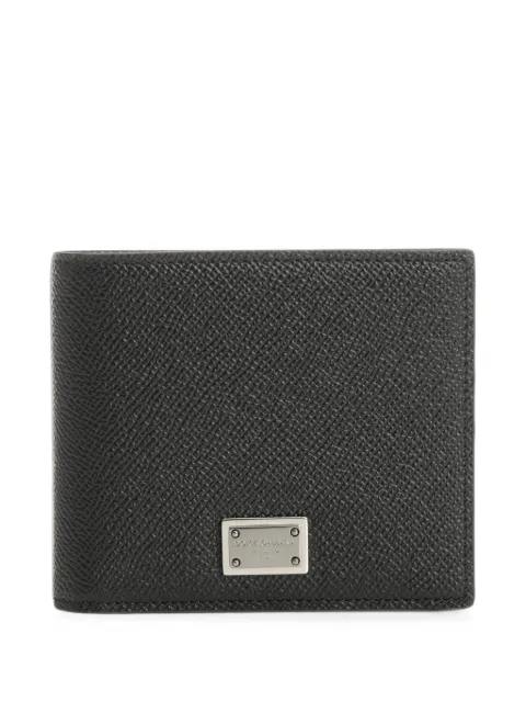 Dolce & Gabbana calfskin bifold wallet with logo tag