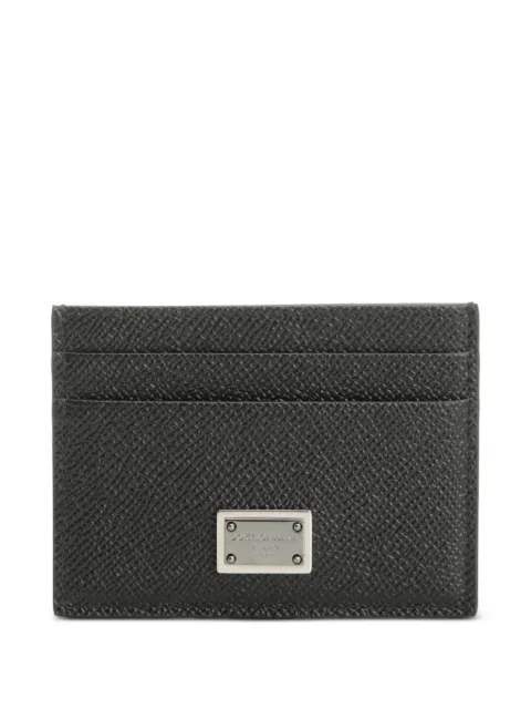 Dolce & Gabbana calfskin card holder with branded plate