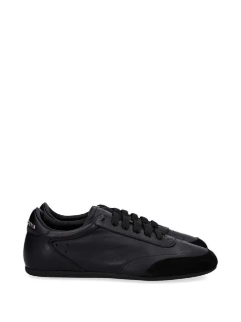 Dolce & Gabbana suede-panelled leather sneakers