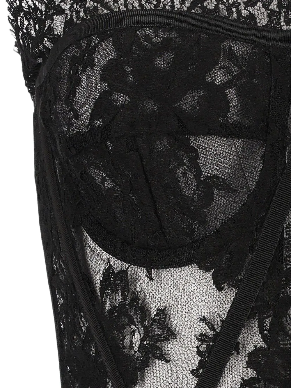 Dolce & Gabbana Bustier met kant Zwart