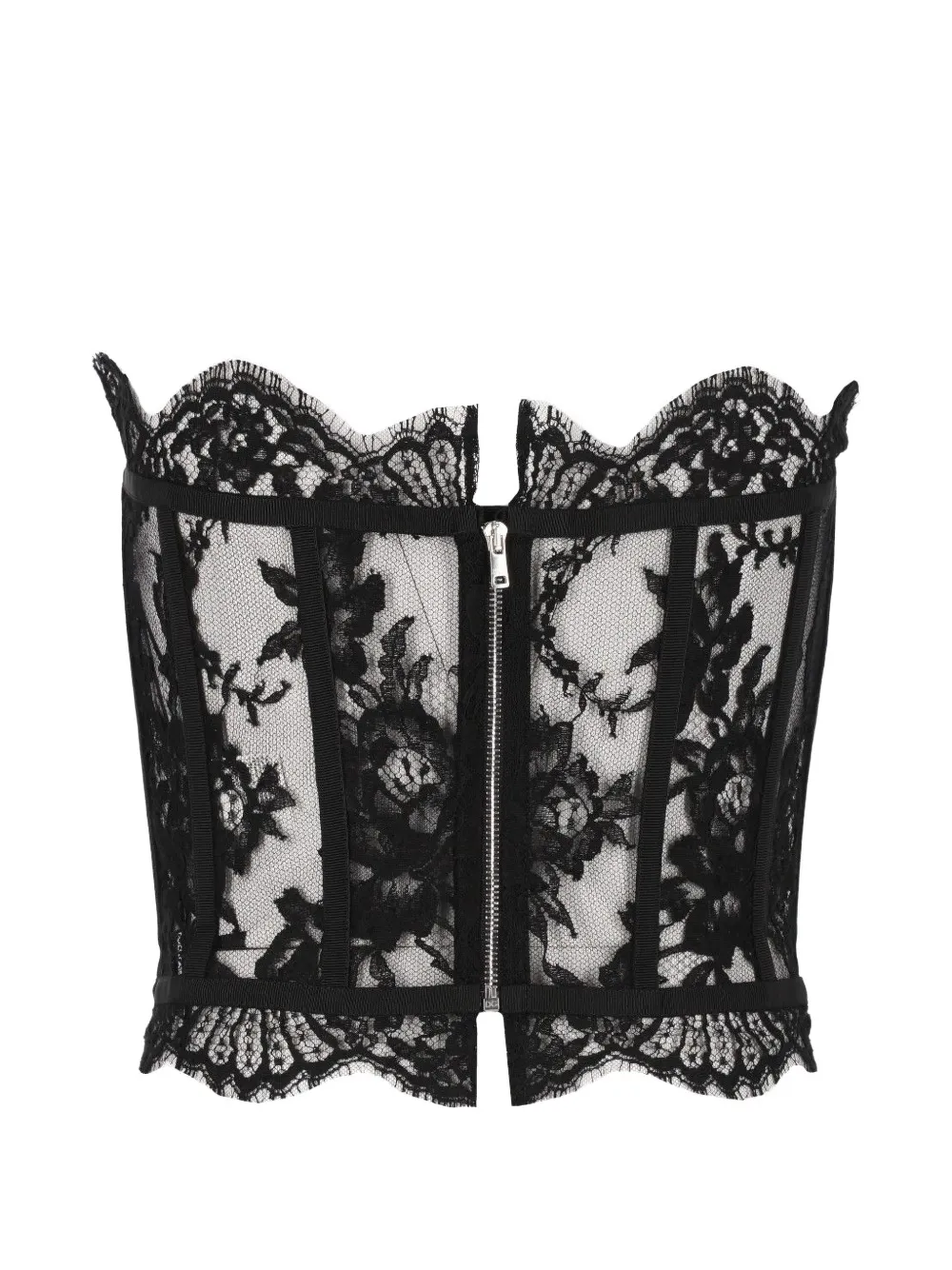 Dolce & Gabbana Bustier met kant Zwart