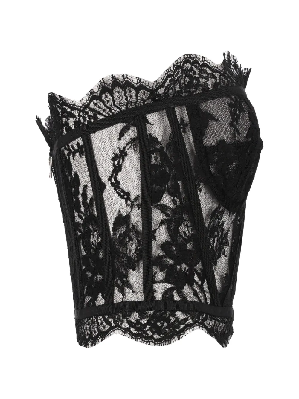 Dolce & Gabbana Bustier met kant Zwart