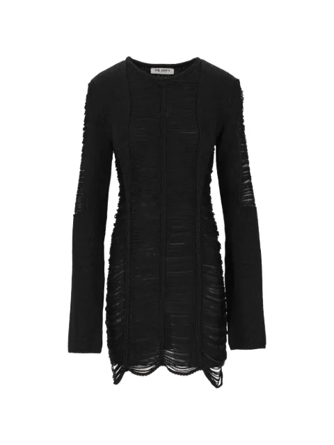 The Attico distressed-knit mini dress
