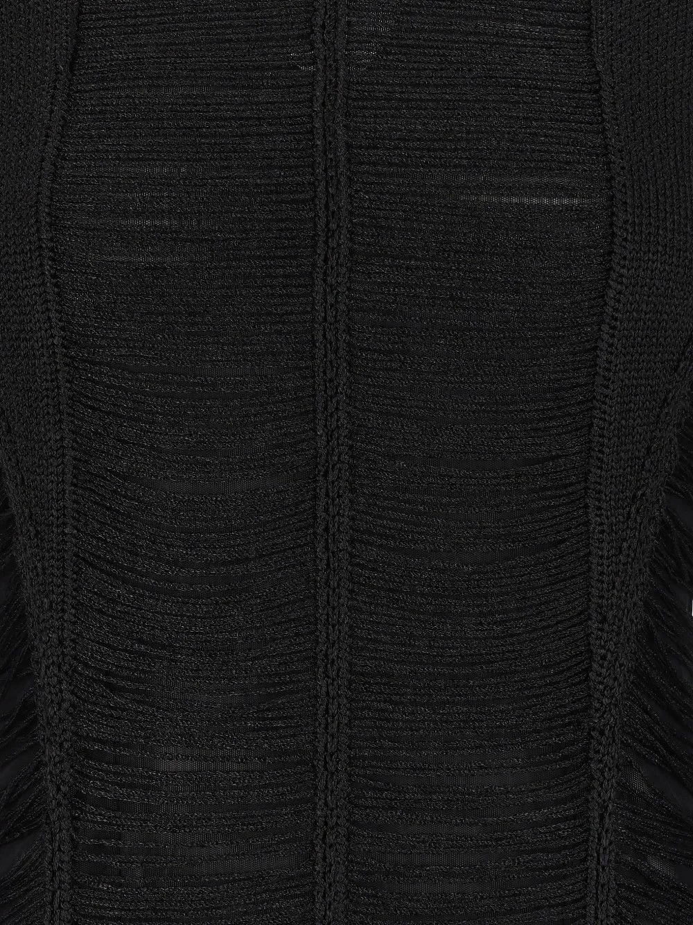 The Attico Gerafelde mini-jurk Zwart