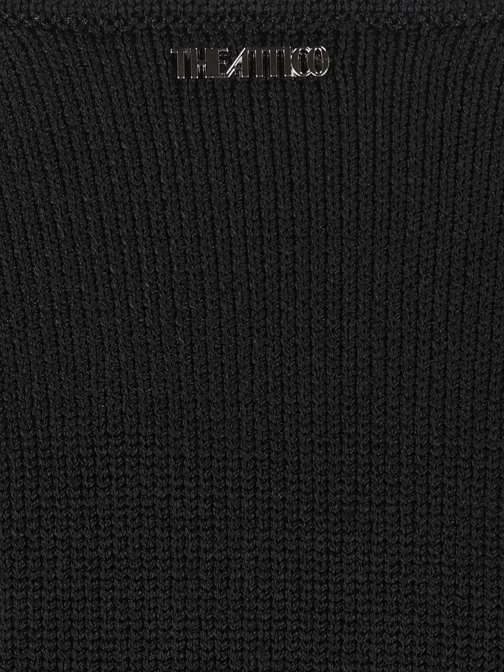 The Attico Gerafelde mini-jurk Zwart