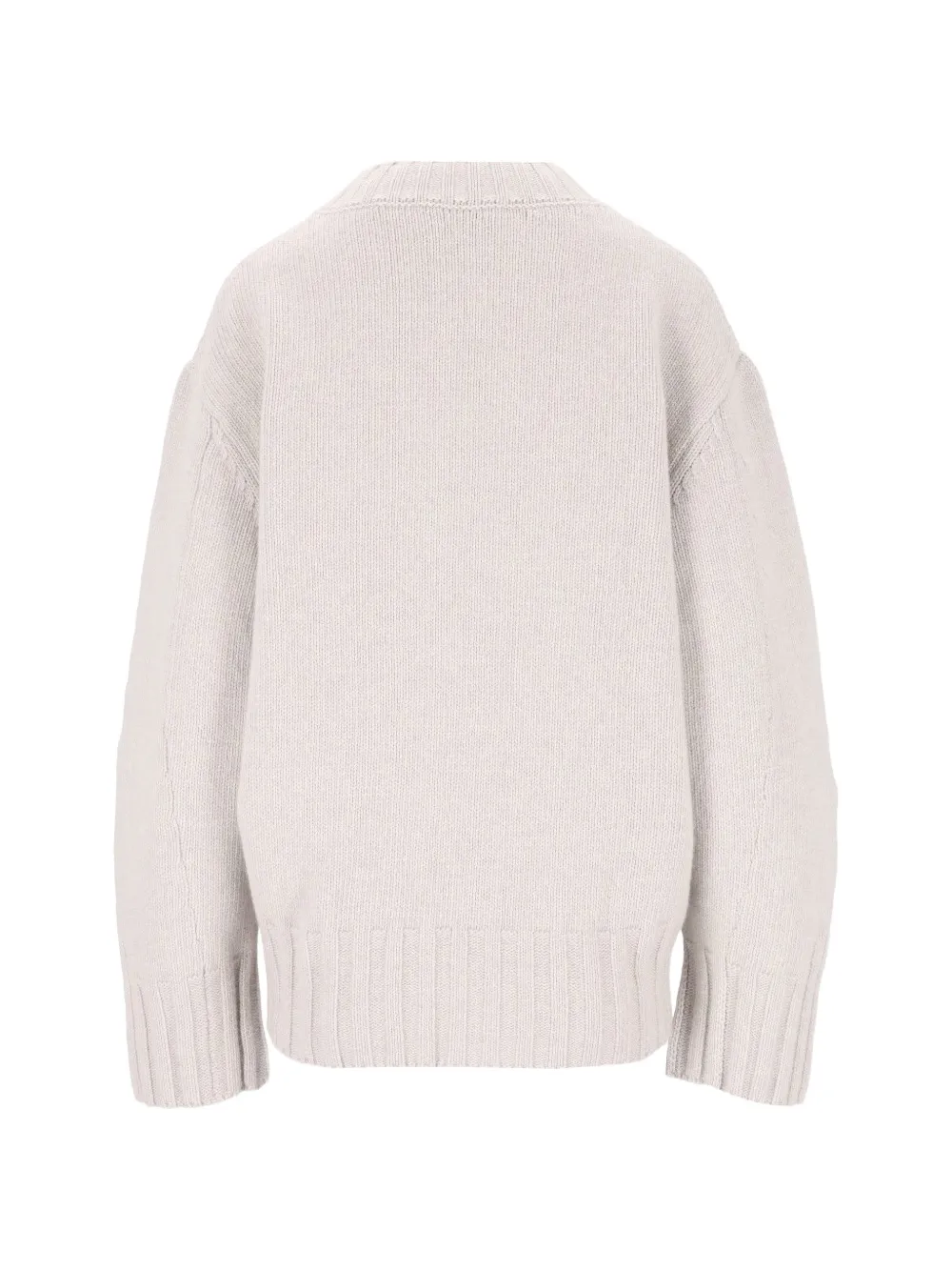 The Attico embroidered asymmetric-hem sweater Grijs