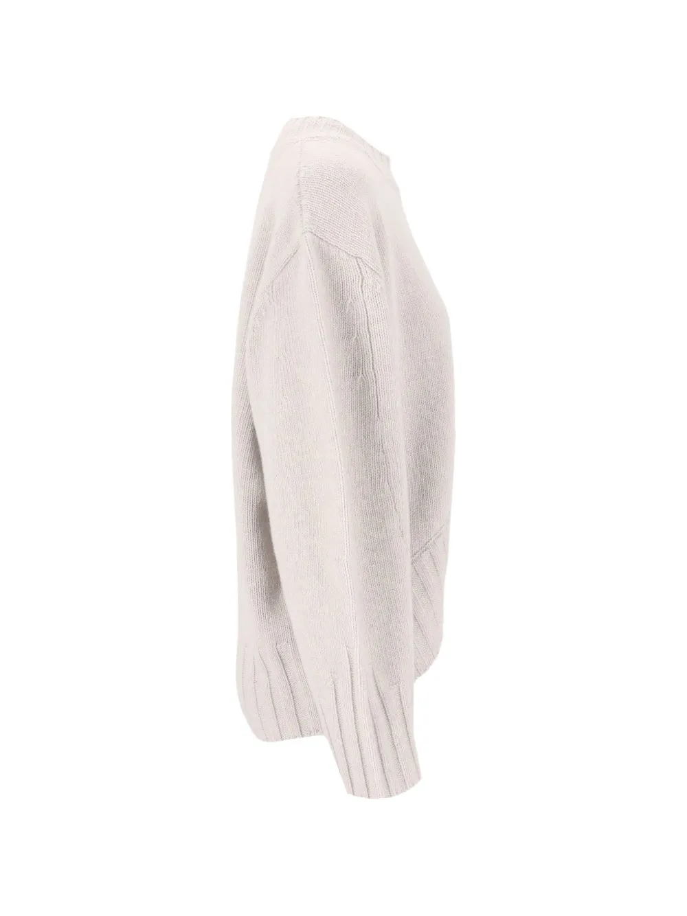 The Attico embroidered asymmetric-hem sweater Grijs