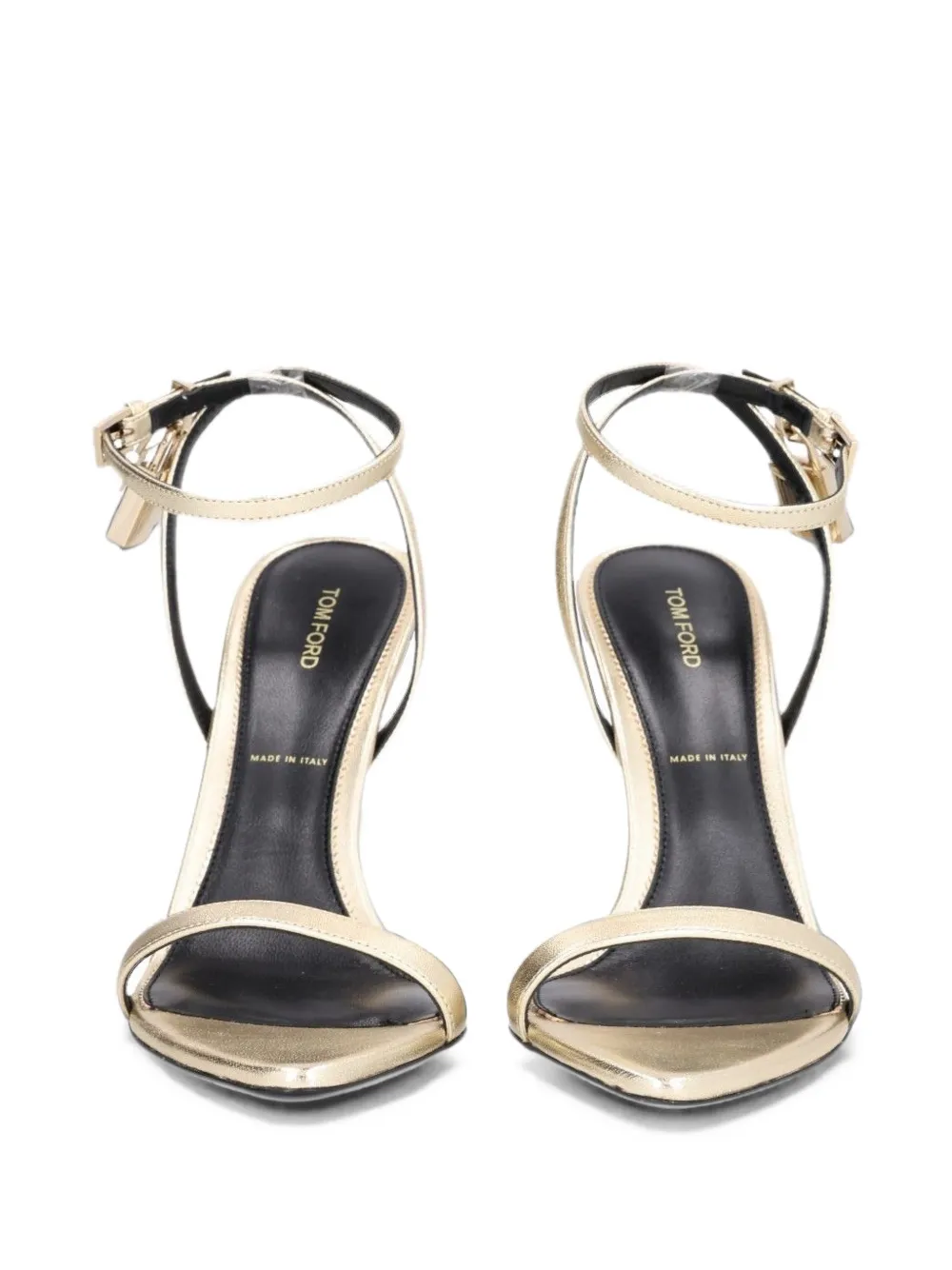 TOM FORD padlock pointed-toe sandals Goud