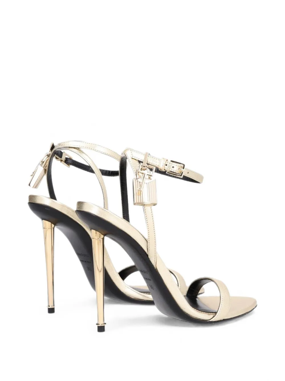 TOM FORD padlock pointed-toe sandals Goud