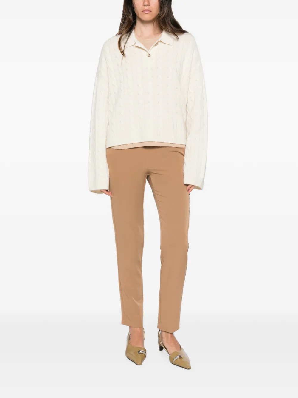 ERMANNO FIRENZE Slim-fit broek Bruin
