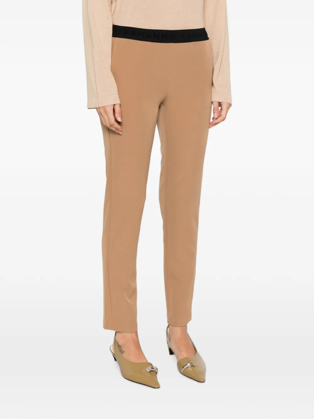 ERMANNO FIRENZE Slim-fit broek Bruin