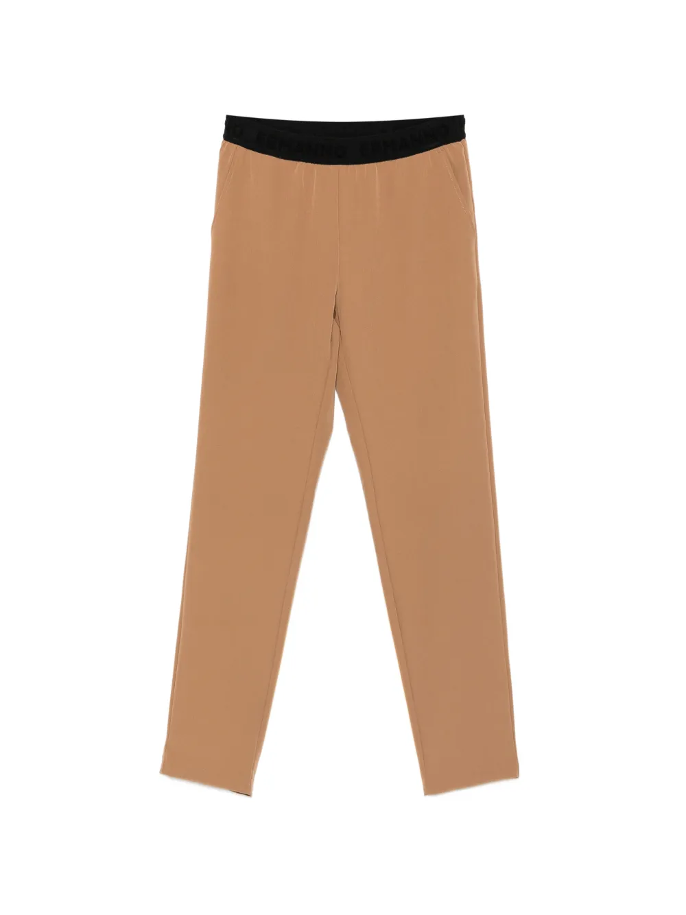 ERMANNO FIRENZE logo-waistband slim-fit trousers
