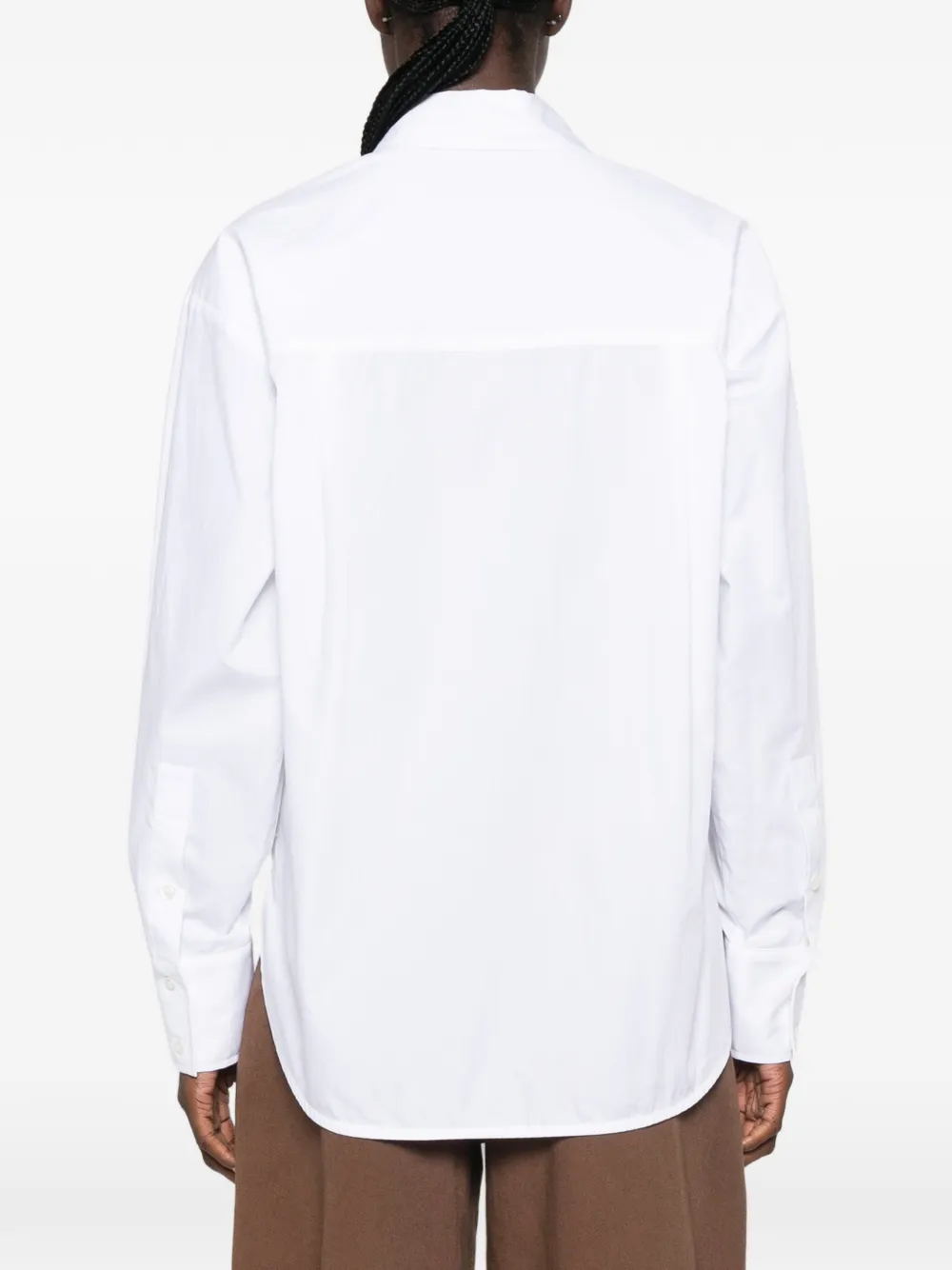 ERMANNO FIRENZE Blouse met geborduurde bloemen Wit