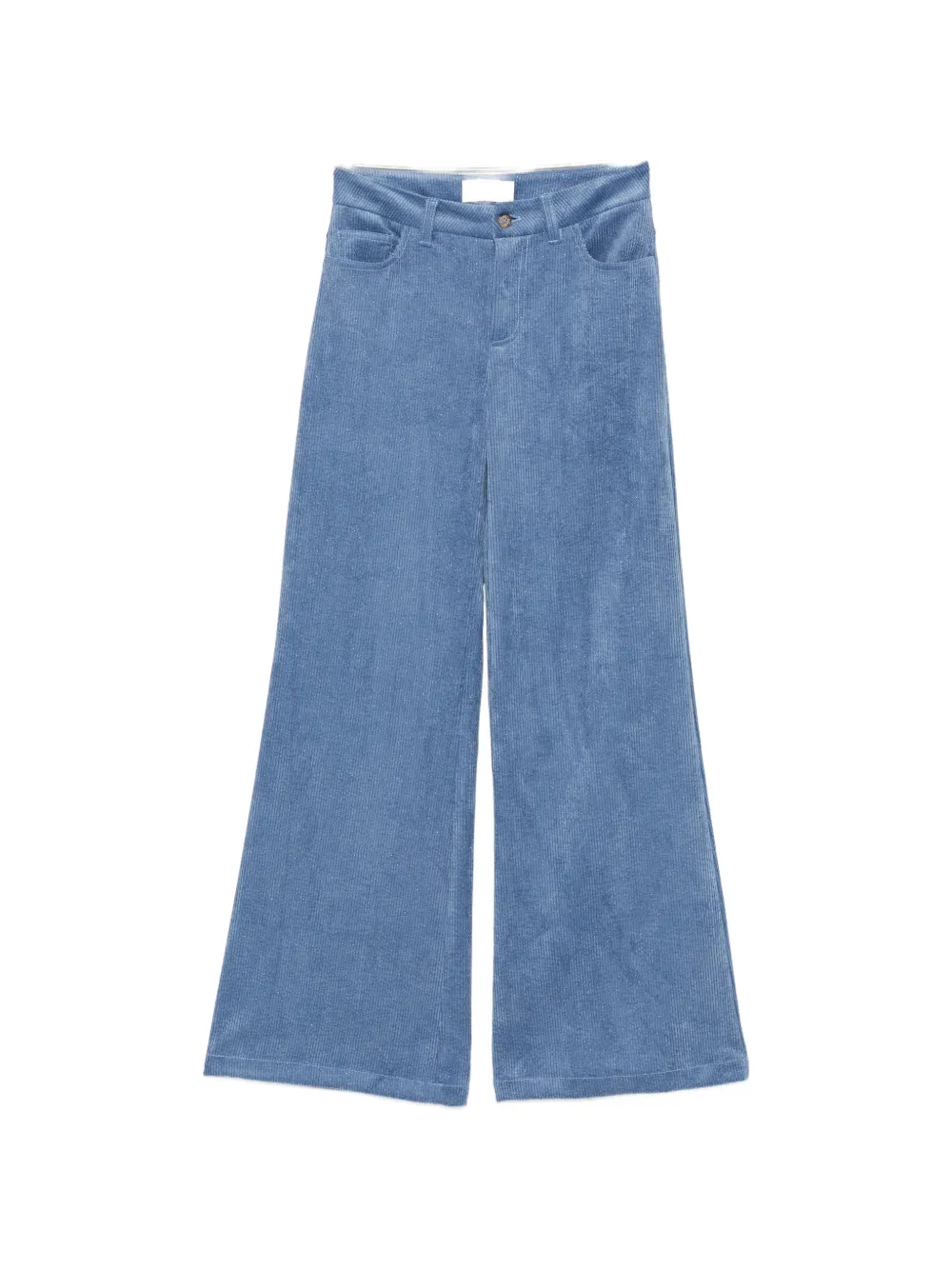 ERMANNO FIRENZE glitter-effect corduroy trousers - Blau
