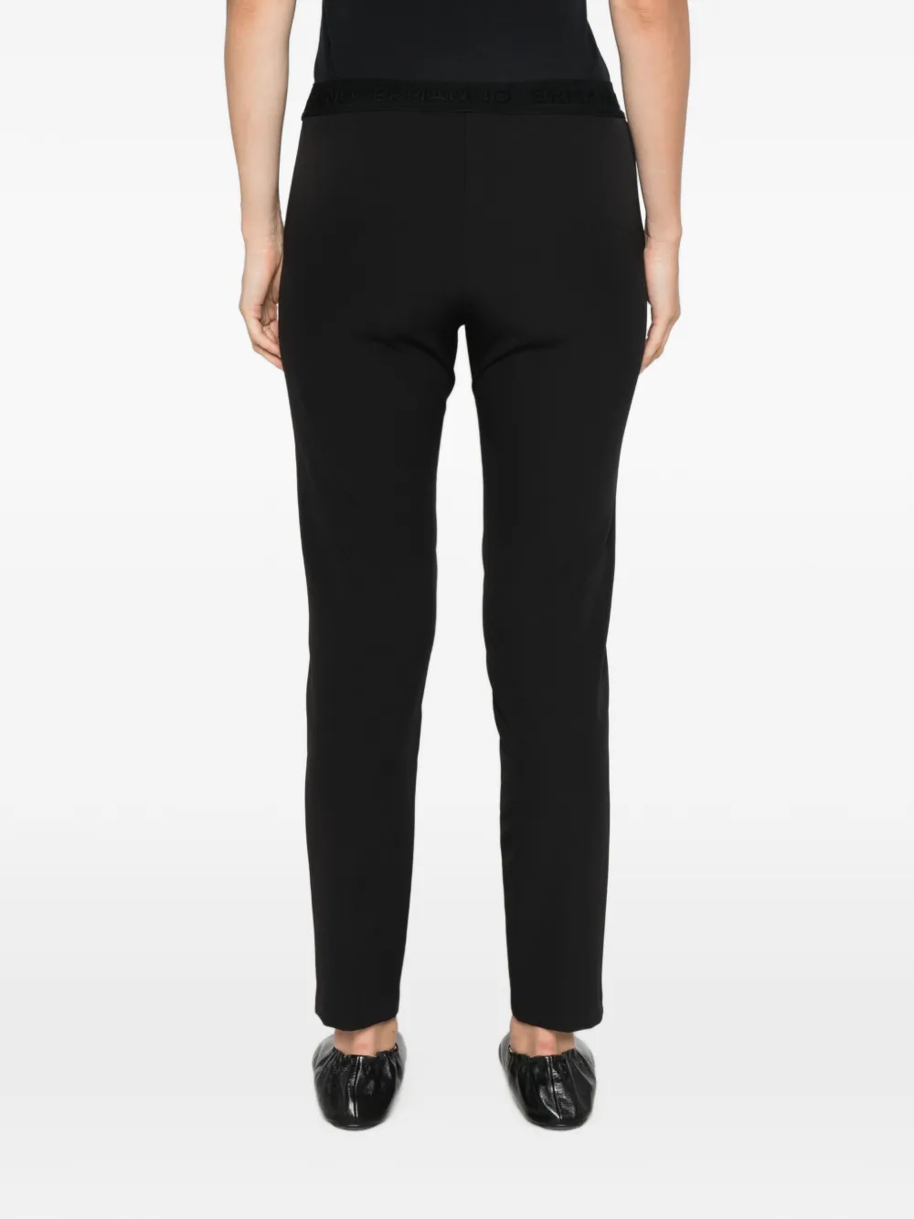ERMANNO FIRENZE Pantalon met logo tailleband Zwart