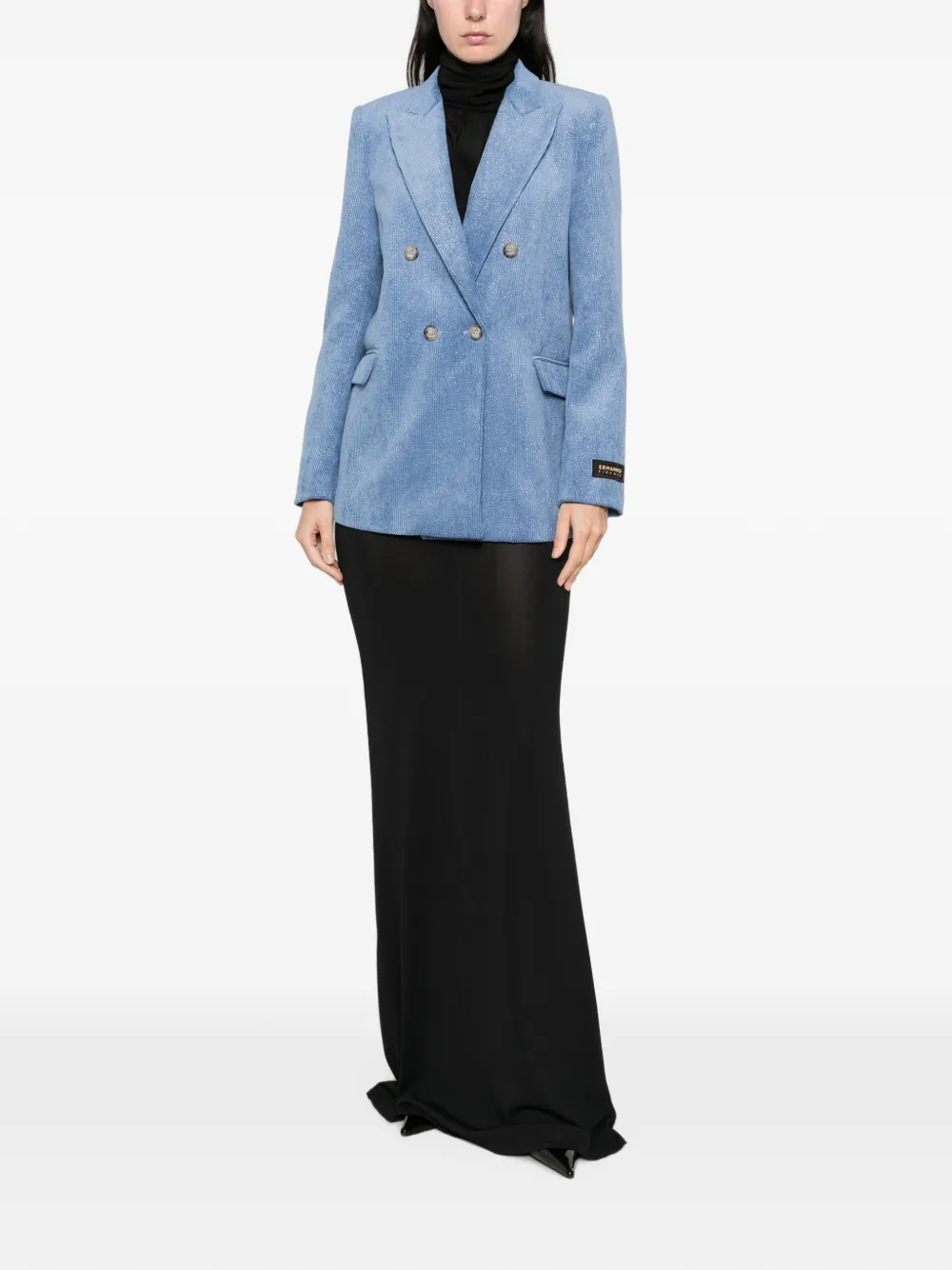 ERMANNO FIRENZE Ribfluwelen jack Blauw