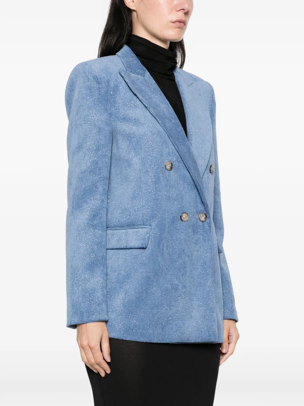ERMANNO FIRENZE Ribfluwelen jack Blauw