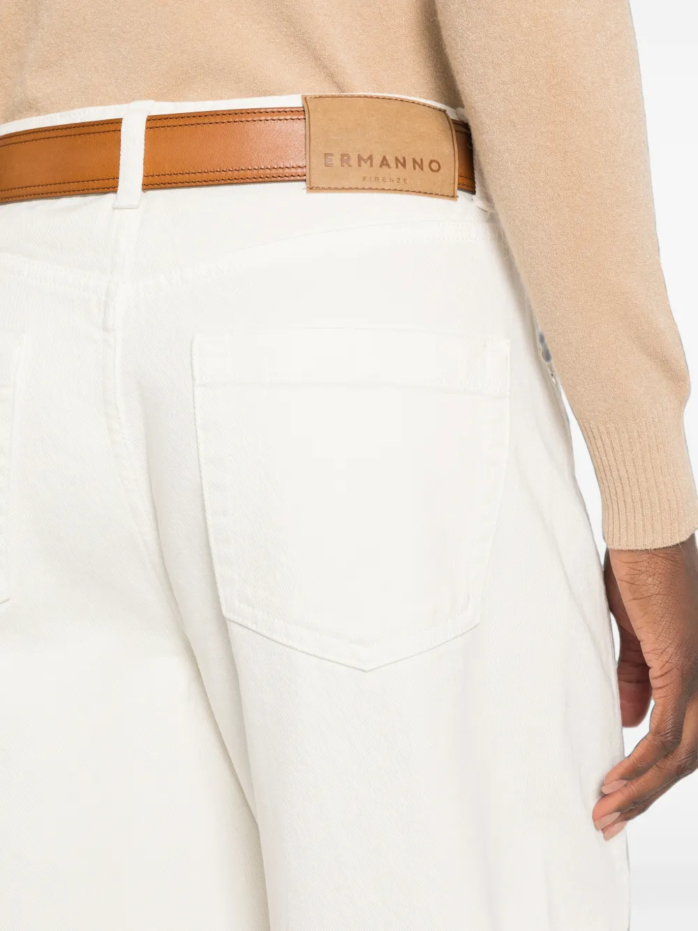 ERMANNO FIRENZE Jeans met logopatch Wit