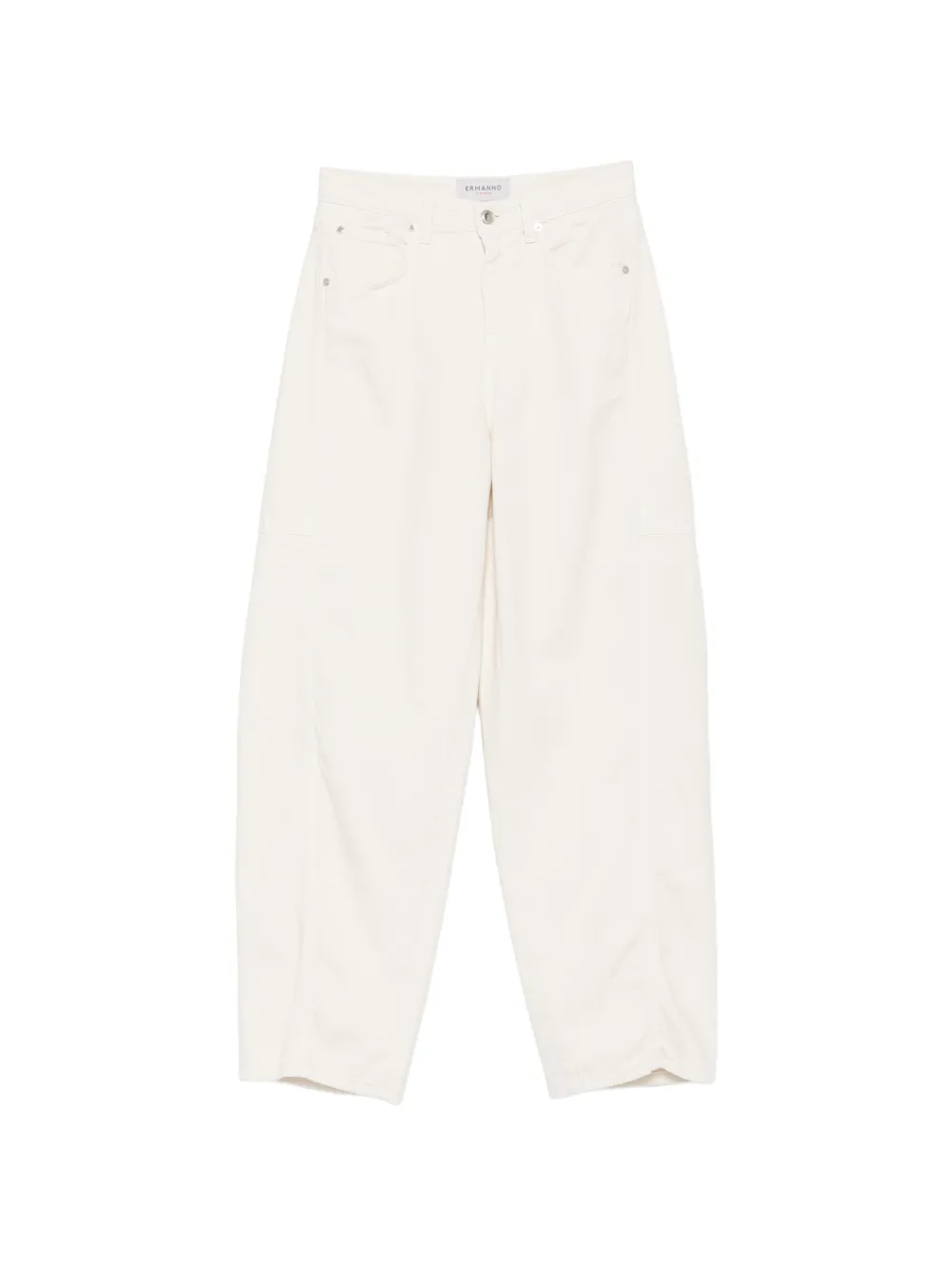 ERMANNO FIRENZE logo-patch wide-leg jeans