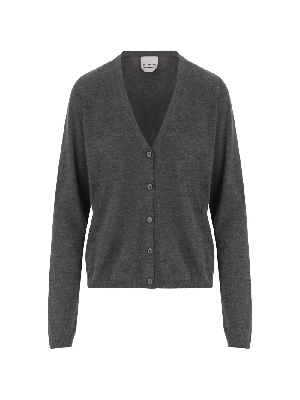 SA SU PHI Cardigan con scollo a V e bottoni - Grigio