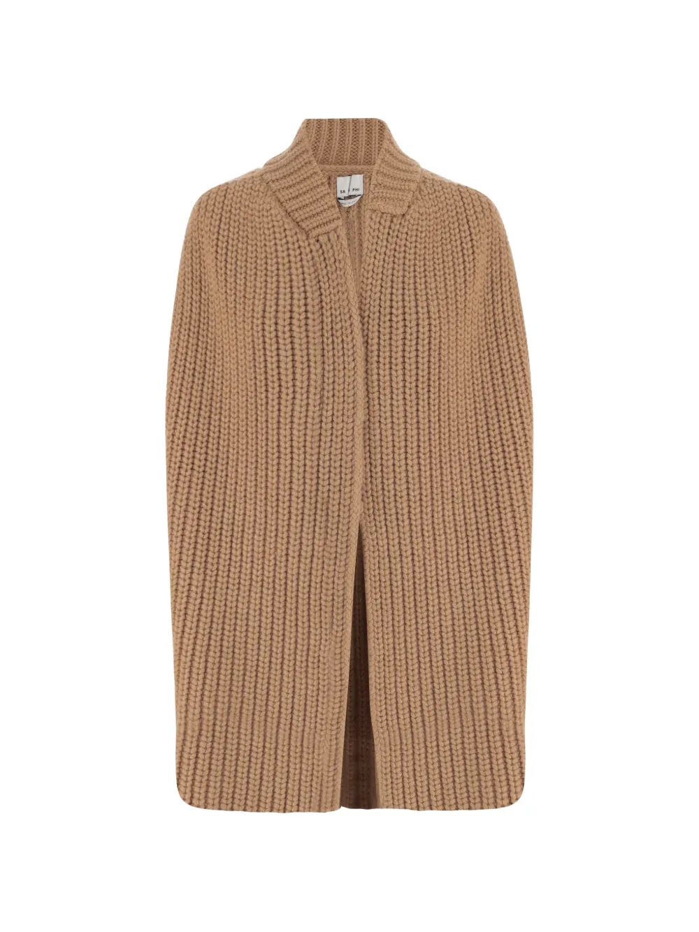 SA SU PHI Canotta in cashmere a coste - Marrone