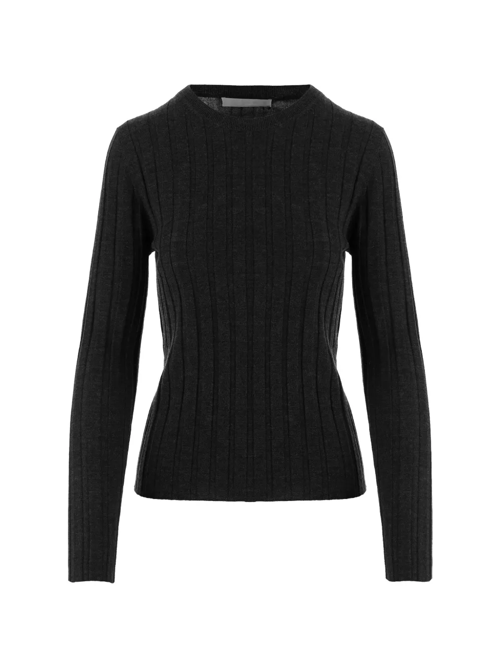 Allude Gerippter Feinstrick-Pullover - Grau