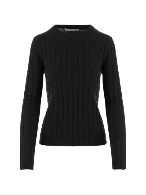 Allude ribbed fine-knit sweater