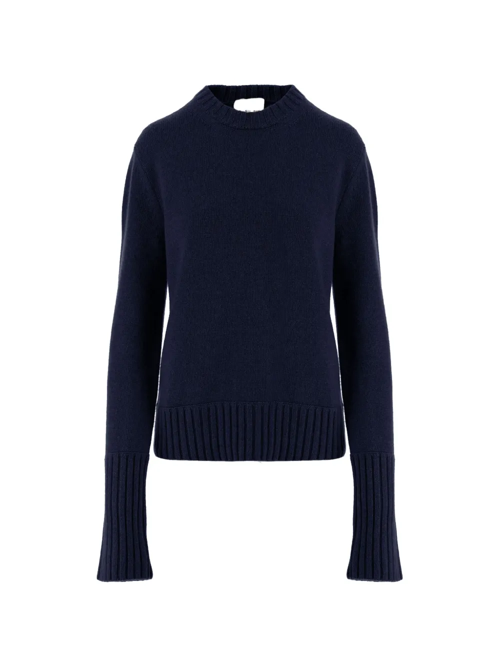 SA SU PHI crew-neck ribbed-trim sweater - Blau