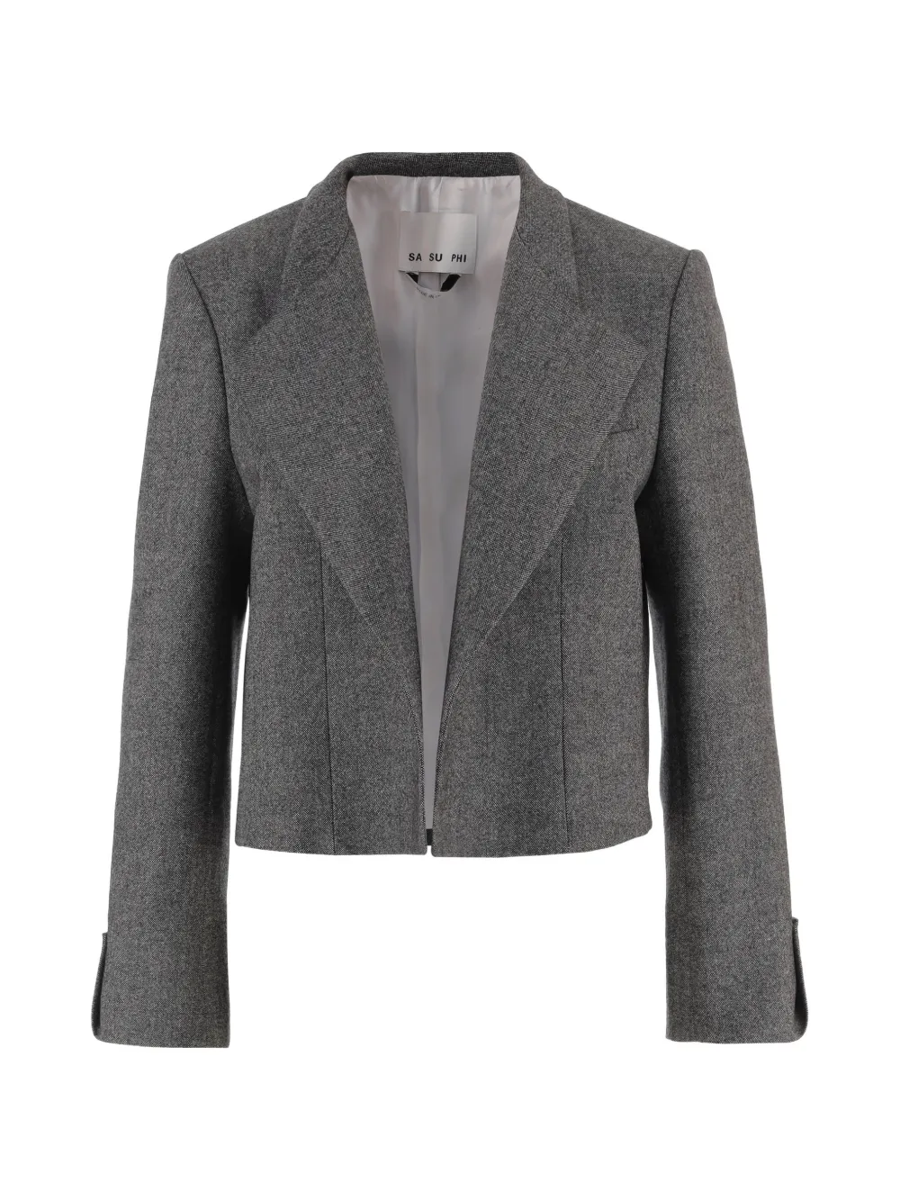 SA SU PHI Blazer con revers a lancia - Grigio