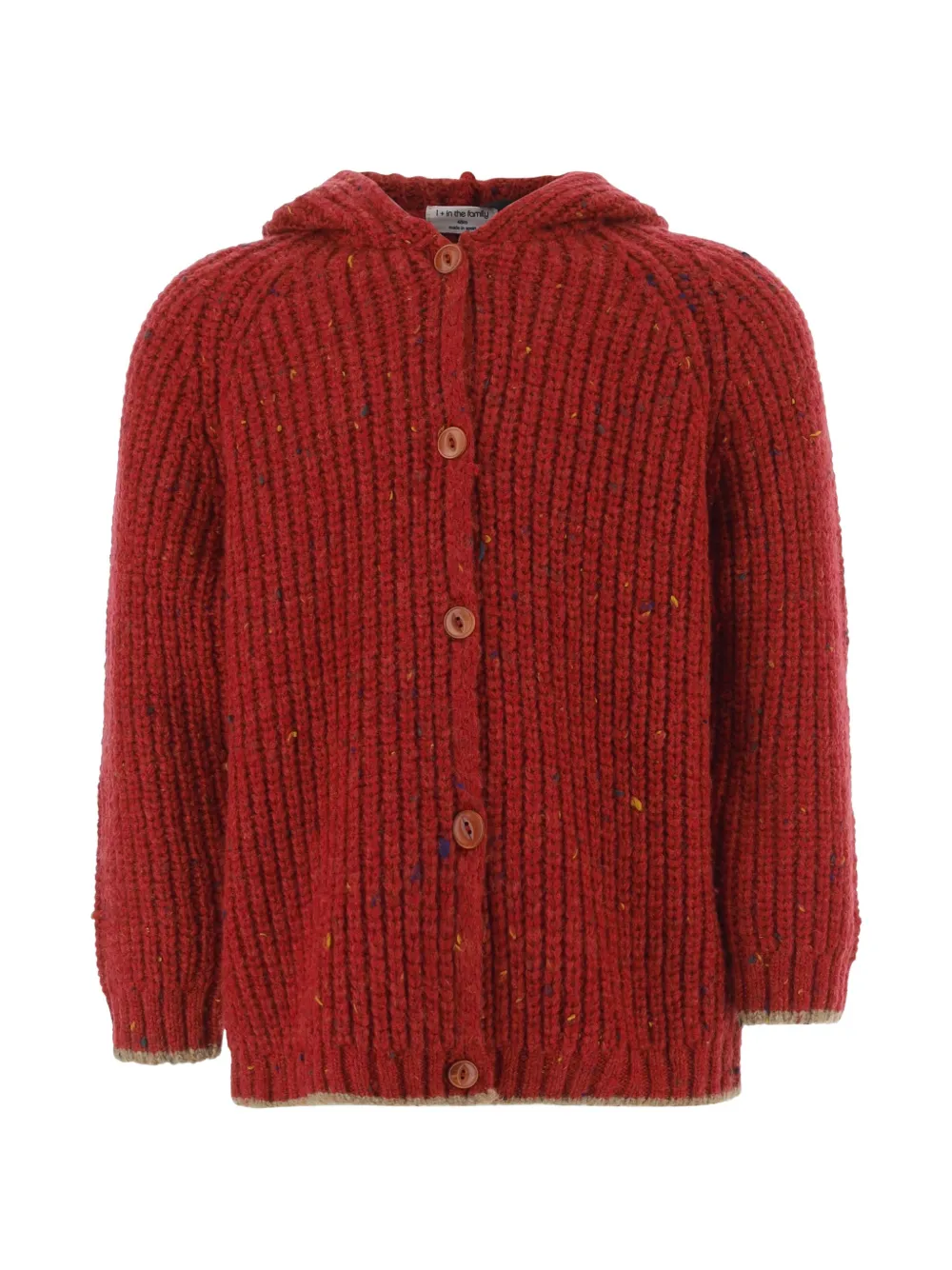 1+ In The Family hooded cardigan - Rosso