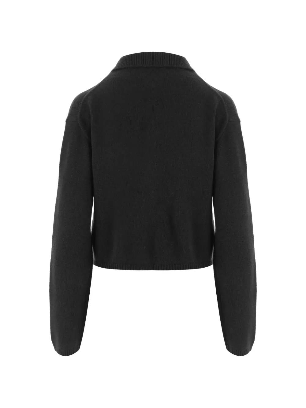 Allude Vest met rits en kraag Zwart