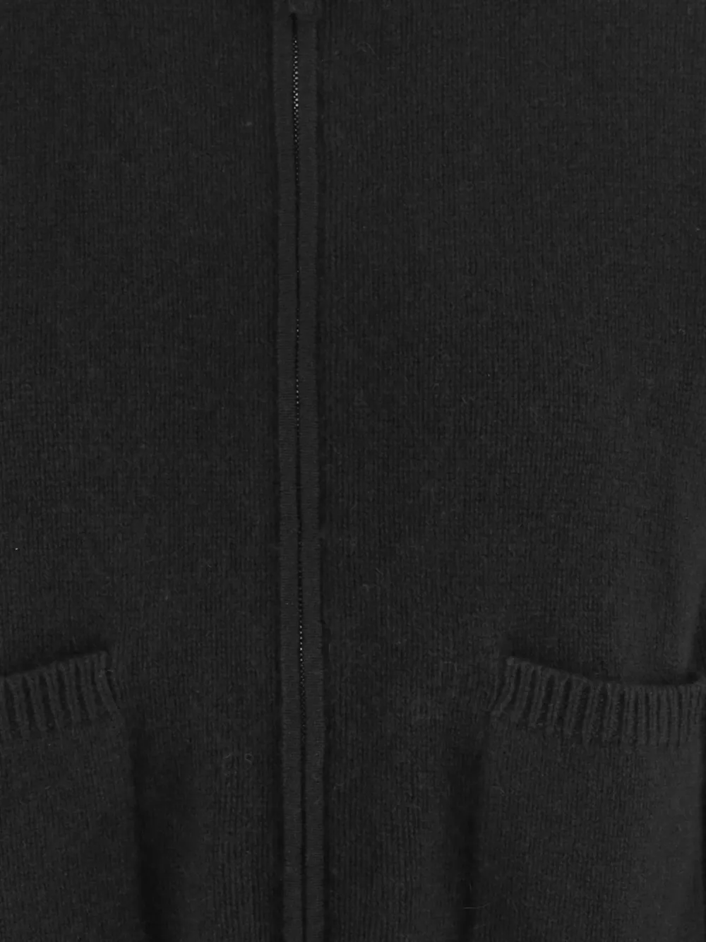 Allude Vest met rits en kraag Zwart